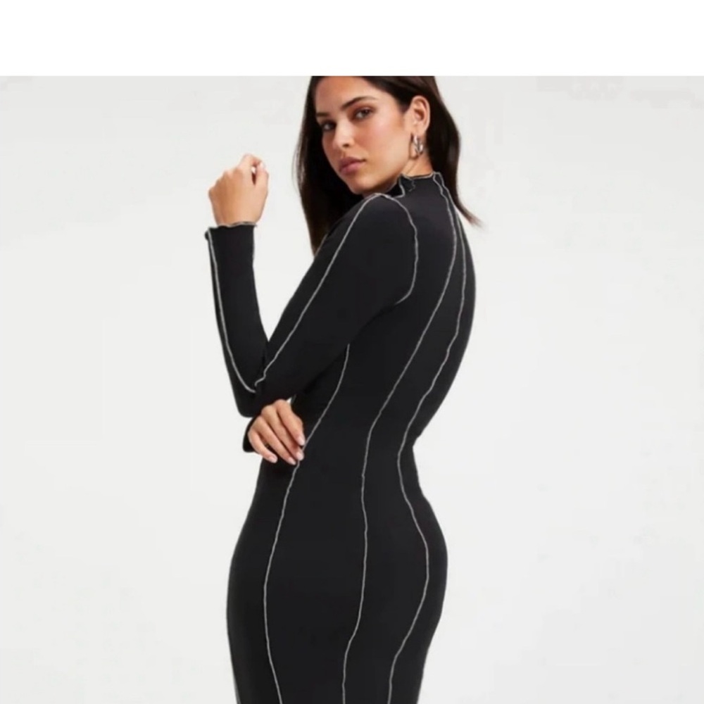 Good American Black Midi Dress